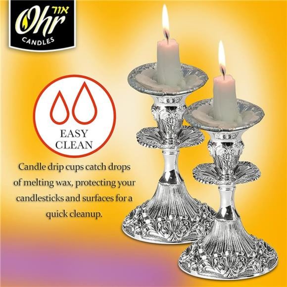 Extra Heavy Disposable Aluminium Foil Candle Holder, Drip Cup Bobeches -100 Pack - Picture 3 of 8